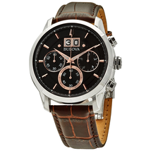 Bulova Sutton Chronograph Quartz Black Dial Men's Watch 96B311