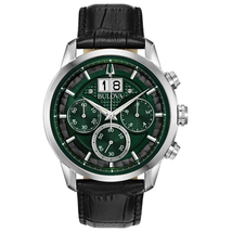 Bulova Sutton Chronograph Quartz Green Dial Men's Watch 96B310