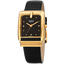 Burgi Quartz Diamond Black Dial Ladies Watch BUR192BK