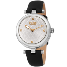 Burgi Quartz Diamond Silver Dial Ladies Watch BUR196SSB