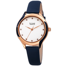 Burgi Quartz White Dial Ladies Watch BUR248BU
