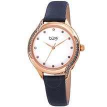 Burgi Crystal White Dial Ladies Watch BUR239BU