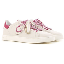 Tod's Ladies Leather White Fuchsia Sneakers Size 36.5 XXW12A0X160CJ00XQL