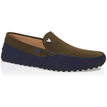 Tod's Men's Driving Shoes in Suede in Galaxy/Thyme XXM0WG0M920RE065TS