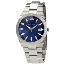 Bulova Classic Blue Dial Stainless Steel Men's Watch 96B220