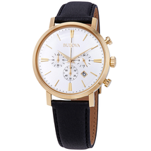 Bulova Classic Chronograph White Dial Men's Watch 97B155