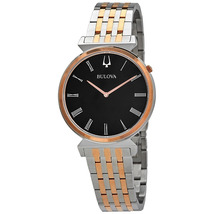 Bulova Regatta Quartz Black Dial Two-tone Men's Watch 98A234