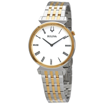 Bulova Regatta Quartz White Dial Two-tone Men's Watch 98A233
