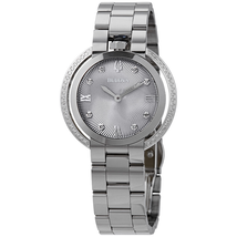 Bulova Rubaiyat Diamond Textured Grey Dial Ladies Watch 96R219