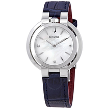 Bulova Rubaiyat Quartz Mother of Pearl Dial Ladies Watch 96P196