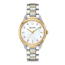 Bulova Sutton Quartz Diamond Mother of Pearl Dial Ladies Watch 98P184