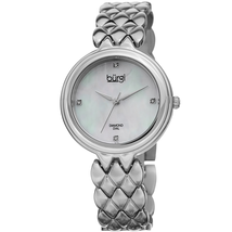 Burgi Ladies Mother of Pearl Dial Watch BUR193SS