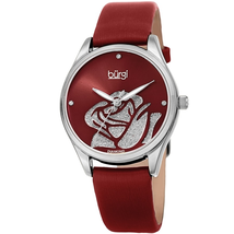 Burgi Quartz Red Dial Ladies Watch BUR189RD