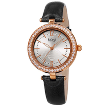 Burgi Crystal Silver Dial Ladies Watch BUR235BKR