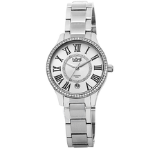 Burgi Stainless Steel Silver-Tone Diamond Dial Ladies Watch BUR090SS