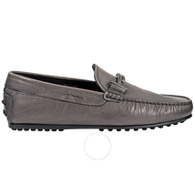 Tod's Doppia T City Leather Charcoal Loafers XXM0LR0Q700D9C