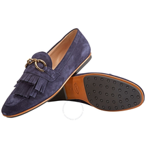 Tod's Womens Fringed Loafer in Dark Galaxy XXW14A0S660LCAU824