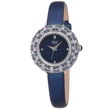 Burgi Quartz Diamond Blue Dial Ladies Watch BUR240BU