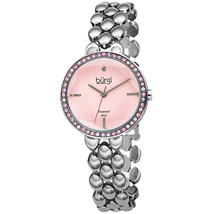 Burgi Quartz Diamond Pink Dial Ladies Watch BUR242PK