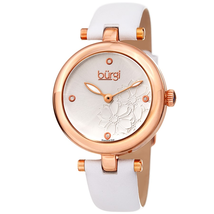 Burgi Quartz Diamond Silver Dial Ladies Watch BUR197WTR