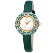 Burgi Quartz Diamond White Dial Ladies Watch BUR240GN