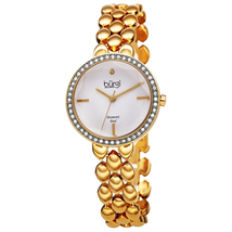Burgi Quartz Diamond White Dial Ladies Watch BUR242YG