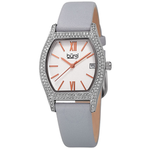 Burgi Quartz White Dial Ladies Watch BUR166GY