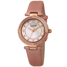 Burgi Quartz White Dial Ladies Watch BUR251PK