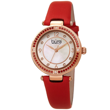 Burgi Quartz White Dial Ladies Watch BUR251RD