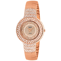 Burgi Diamond Accent And Crystal Fashion Ladies Watch BUR048RG