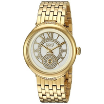 Burgi Mother Of Pearl Dial Ladies Gold Tone Watch BUR164YG
