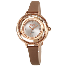 Burgi Quartz Diamond Silver Dial Ladies Watch BUR261TP