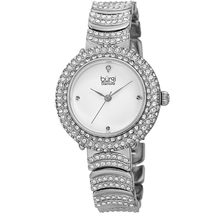 Burgi Quartz Diamond White Dial Ladies Watch BUR266SS