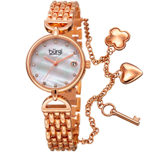 Burgi Quartz White Dial Ladies Watch BUR172RG