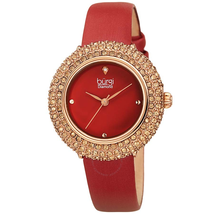 Burgi Diamond Red Dial Ladies Watch BUR227BUR