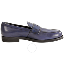 Tod's Men's  Semi-Glossy Leather Loafers in Light Blue Ink XXM0XX00010D9CU817