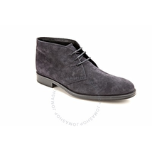 Tod's Men's Dark Denim Blue Suede Desert Ankle Boots With Laces XXM0RQ00D800P0U810