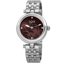 Burgi Diamond Brown Dial Ladies Watch BUR223SSBR
