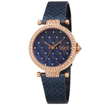 Burgi Quartz Blue Dial Ladies Watch BUR263BU