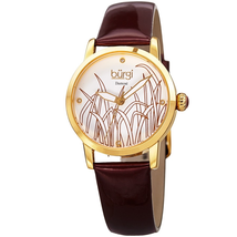 Burgi Quartz Diamond White Dial Ladies Watch BUR173BUR