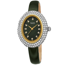 Burgi Quartz Green Dial Ladies Watch BUR234GN