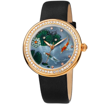 Burgi Quartz Grey Dial Ladies Watch BUR188BK