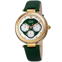 Burgi Quartz White Dial Ladies Watch BUR182GN