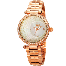Burgi Quartz White Dial Ladies Watch BUR183RG