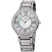 Burgi Quartz White Dial Ladies Watch BUR185SS
