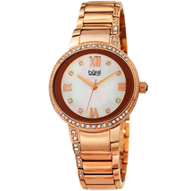 Burgi Quartz White Dial Ladies Watch BUR187RG