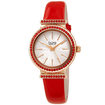 Burgi Quartz White Dial Ladies Watch BUR243RD