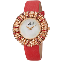 Burgi Quartz White Dial Ladies Watch BUR255RD
