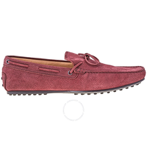 Tod's Men's Barolo Red Wine Nubuck Leather Moccasins XXM0LR000519CMR803