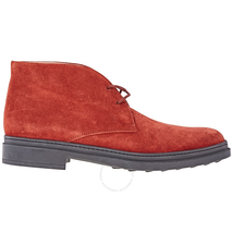 Tod's Men's Dark Terracotta Suede Lace Up Ankle Boots XXM0UI00D80RE0G834